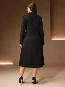 Anewsta Plus Size Women High-Quality Elegant Fashion Outerwear, Suitable For Parties And Events