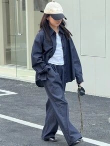 DAZY Tween Girls Daily Casual Denim Set - Blue - View 4