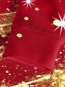 Manfinity Homme Men's Christmas Red Hooded Sweatshirt, Christmas Tree Sweatshirt, Couple Sweatshirt - Multicolor - View 4