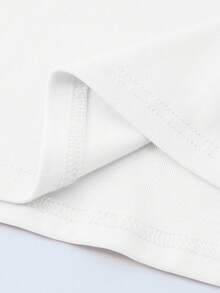 Áo thun cổ tròn tay dài màu trắng ôm sát dành cho nữ cỡ lớn - trắng - Xem 6