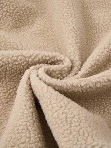 GlowEve 女式布鲁克林刺绣羊羔绒运动衫和羊毛混纺裤套装，休闲日常通勤商务法式浪漫约会派对圣诞节，秋冬，杏色和卡其色长袖连帽衫和长裤两件套 - 卡其色 - 查看 5