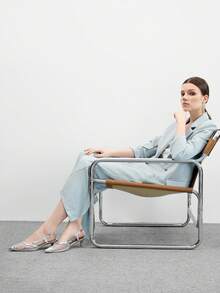 CUCCOO BIZCHIC Women's Pointed Toe High Heel Fashion Shoes, Suitable For Party, Work, Formal Occasions, Christmas, Halloween, Music Festivals, Autumn - Silver - View 5