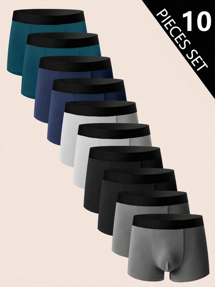 Manfinity Underwear&Sleepwear Basics 10 chiếc/gói quần lót nam nhiều màu cơ bản (mềm mại và thoải mái) - Nhiều màu - Xem 1