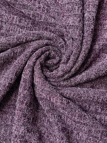 Modelyn Conjunto casual de 2 piezas de talla grande para mujer, con camiseta de manga larga con hombros oblicuos de unicolor y falda extra larga, para otoño - Morado - Ver 7
