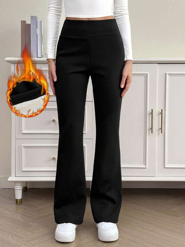 SHEIN Tall Pantalones de terciopelo grueso de unicolor para mujer