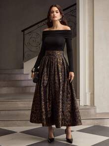 ZEYLAH Leopard Muster Business eleganter Schirm-Rock, Herbst/Winter - Verschiedenfarbig - Übersicht 6