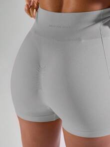 Musera Sport 高腰迷你短裤，舒适运动，适合健身房、跑步、网球、板式网球、瑜伽、普拉提、日常休闲等运动。 - 灰色 - 查看 5