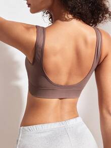 NudeFit 1pc Wireless & Unpadded Bra For Women - Brown - View 2