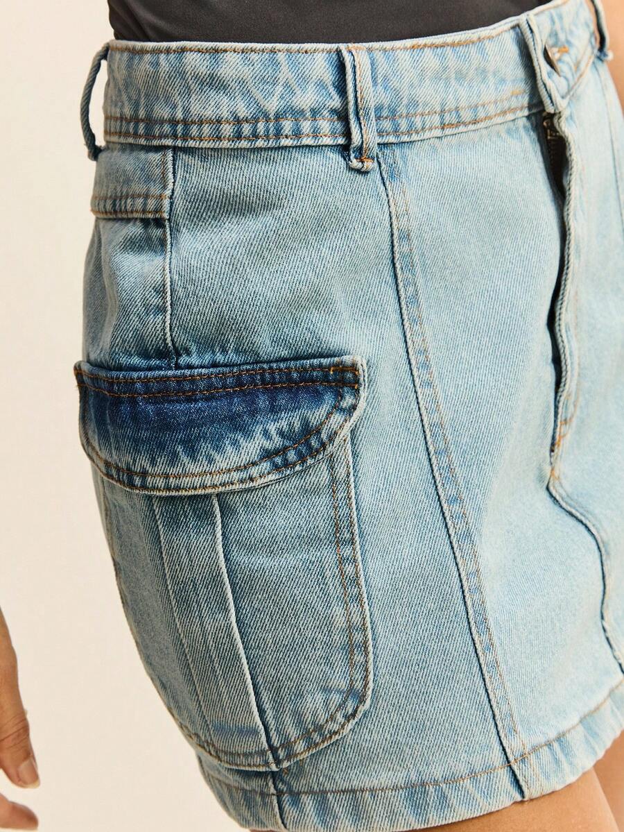 Daynim Women Denim Skirts - 藍色 - 查看 1