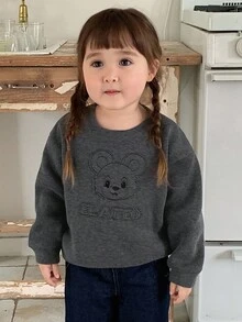 DAZY 女童卡通印花圆领长袖卫衣，秋冬