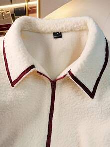 GlowEve Casual Color Block Warm Jacket, Autumn/Winter - Apricot - View 3