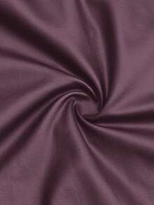 Slaydiva 大码休闲百搭黑色仿皮吊带背心，深U领，工字背心 - 紫色 - 查看 3