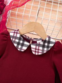 SHEIN Babygirl 可爱花卉印花无袖连衣裙，夏日度假 - 粉色 - 查看 7