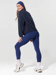 GLOWMODE Áo khoác dài tay dáng rộng thoải mái, dày dặn, mềm mại, ấm áp, chất liệu lông cừu Polar Fleece, có chun co giãn và nhiều túi, thích hợp mặc hàng ngày vào mùa đông. - Dark Blue - Xem 7