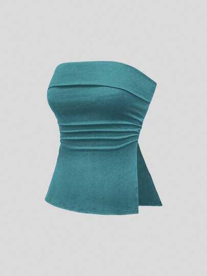 Grunge Punk Top corto con spacco all'orlo, con stampa leopardata, in stile Y2K, per donne