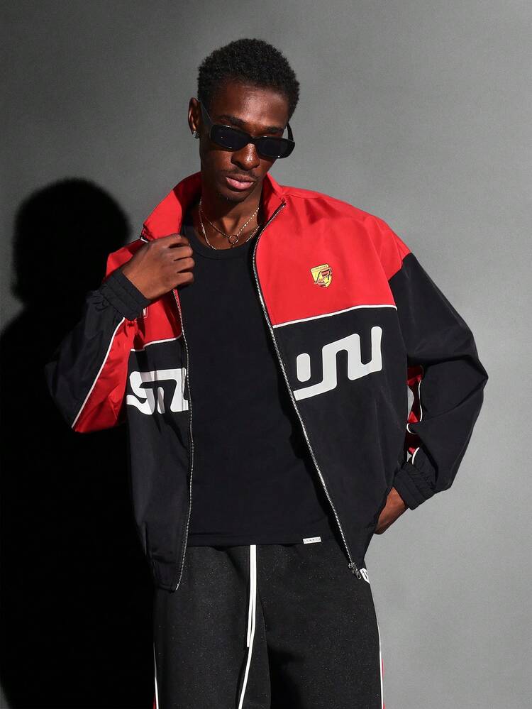 パーカー FCRB 15SS BANNAR LOGO PARKA SHORTS SETUP SUMWON Jaqueta Corta-Vento de Equipe de Corrida Estilo Vintage