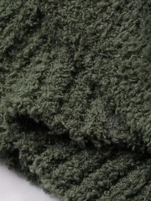 Dazy Plus 加大码 2 件纯色加厚吊带长睡袍和睡袍睡衣套装，秋季服装，舒适服装 - 墨綠色 - 查看 3