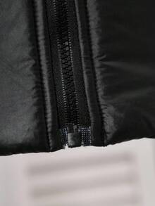 Jaqueta casual versátil sem mangas para meninas com decoração de laço, inverno - Preto - Ver 8