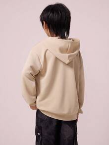 1 szt. Sweter dla chłopców w stylu casual, sportowy, College Street, 3D, stereo, z kapturem, odpowiedni na odzież dziecięcą, ubrania dla małych chłopców, garnitur dla chłopców z powrotem do szkoły, odpowiedni na przyjęcie urodzinowe, wieczorne, występy, wesele, chrzest, ceremonię otwarcia, codzienny, odpowiedni do codziennego użytku, odpowiedni do szkoły, odpowiedni do podróży, odpowiedni do uprawiania sportu, odpowiedni na sezon jesienny i zimowy - Morela - Zobacz 3