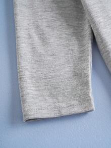 SHEIN | PAW Patrol Young Boy Cute Cartoon Pattern Round Neck Dropped Shoulder Long Sleeve Loose Knit T-Shirt Fall Winter - Grey - View 3