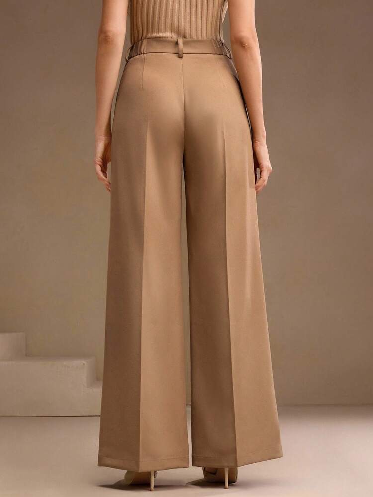 Women's Modern Elegant New Mixed Faux Pearl & Rhinestone Embellished Pants, Suitable For Autumn, Fall, Winter, Going Out, Elegant, Formal, Chic, New Year, Christmas, Graduation, Wedding, Business