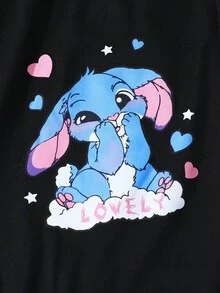 Sparklyn 2pcs/Set Teenage Girls Cartoon Sweatshirt Top Paired With Flared Casual Pants, Cute & Fashionable Versatile Style, Suitable For Autumn Fall Winter - Pink - View 5