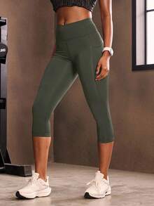 Powerista Wide Waistband Phone Pocket Side Sports Leggings Yoga Women Pants