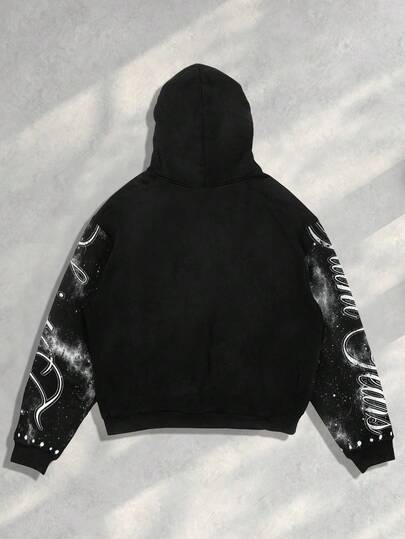 Street Life Men's Casual Figure Print Street Hoodie Sweatshirt, Autumn/Winter