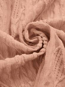 EMERY ROSE 秋季大码纯色休闲百搭七分袖夹克 - 藕粉色 - 查看 7