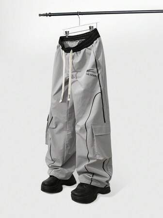 Street Life Unisex Street American English Graphic Print Woven Pants, Fall