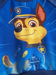 SHEIN | PAW Patrol Young Boy Cartoon Cute Gradient Color Puppy Print Contrast Color Raglan Sleeve Loose Sweatshirt And Sweatpants Set Boy Clothes - Blue - View 6