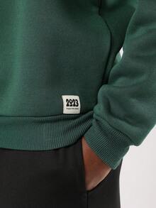 SUMWON 缺货印花连帽衫男童休闲羊毛套头衫运动衫冬季秋季舒适街头休闲青年连帽上衣