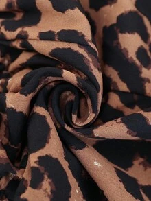 Brillora Vacation Woven Leopard Printed Strapless Lounge Short Jumpsuit For Women Summer Outfit,Dress To Impress 25 Styles - Multicolor - View 8