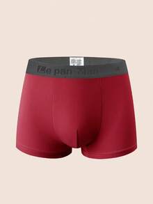 SHEIN paquete de 5 calzoncillos bóxer de unicolor con cintura con letras multicolor para hombres (suaves y cómodos) - Multicolor - Ver 4