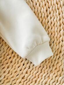 SHEIN 新生男婴休闲可爱卡通图案长袖卫衣和裤子套装，秋冬 - 彩色 - 查看 8