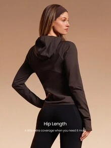 GLOWMODE X Discovery Winter Rush 防水防风及臀长度拇指孔拉链口袋可调节风帽羊毛夹克徒步健身户外秋冬日常休闲 - 巧克力棕 - 查看 3