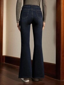 Écloséra 1 quần Jeans Denim thường ngày cho nữ, thích hợp cho mùa hè - Màu xanh lam - Xem 2