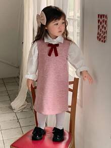 DAZY Toddler Girls' Round Neck Party Birthday Mid-Length Dress - Pink - View 5