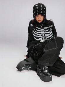 Sugerpunk 女士休闲厚底包头拖鞋 - 黑色 - 查看 2