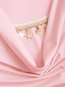 Sweetra Nouveau débardeur femme avec décoration coquillage au col en V