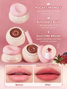 SHEGLAM Bounce Putty Pocket Lip Pot-Tomato Tango Lip Combo Brand Beauty Makeup Face Paint Cosmetic For Women Girls Perfect For Winter Spring Ideal For Y2K Fancy Fashion Suitable For Birthday Gift Party Ready Best Color - Tomato Tango - View 6