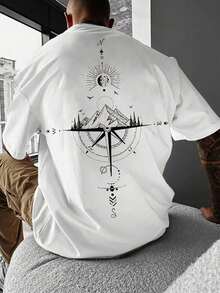 Manfinity EMRG Camiseta De Hombro Caído Con Diseño Oversized Para Hombres