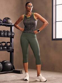 Powerista Wide Waistband Phone Pocket Side Sports Leggings Yoga Women Pants