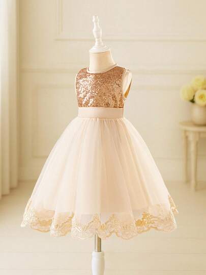 Glamorique Kids 小女孩派对装圣诞连衣裙