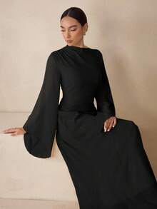 Graceveil Váy giáo viên voan màu pastel thanh lịch, phù hợp cho ngày tựu trường mùa thu - màu đen - Xem 8