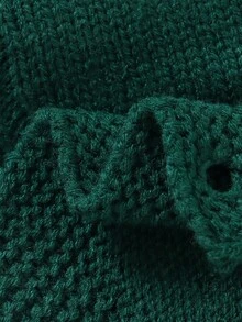 SHEIN Unisex Baby Casual Minimalist Light Green Knitted Jumpsuit With Suspenders Baby Knit Jumpsuit Green Baby Boy Jump Suit Baby Sweater Romper Dark Green Outfit For 1 Year Old Boy Green Baby Girl Outfit Green Baby Boy Jumpsuit - Dark Green - View 7