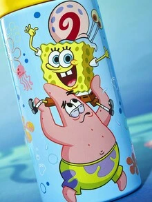 SpongeBob SquarePants | SHEIN 16 Oz / 500 Ml Stainless Steel Leak-Proof With Lid And Pop-Up Straw ,Suitable For Children Over 3 Years Old, Back To School - Multicolor - View 9