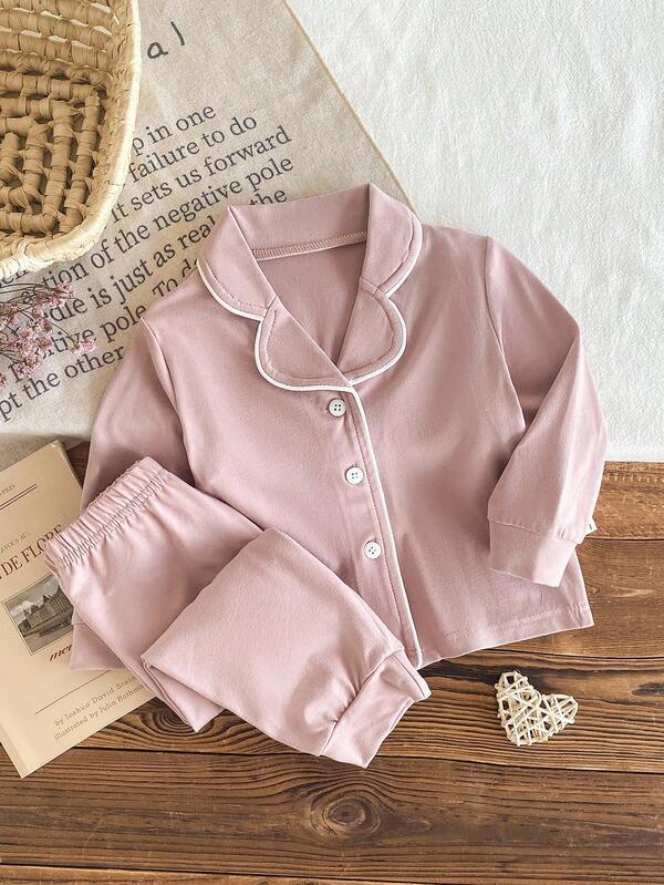 Mädchen Langarm-Top und Hose Set, damenhaftes Farbschema, aus weichem und hautfreundlichem Stoff, bequem für Baby Mädchen Loungewear