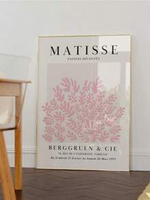 Zestaw 3 różowych plakatów ściennych inspirowanych Matisse'em i Picasso – abstrakcyjne plakaty z targu kwiatowego, wydruki na płótnie do salonu, sypialni, jadalni (bez ramek), prezenty, urodziny, ukończenie szkoły, wystrój kuchni - Różowy - Zobacz 5