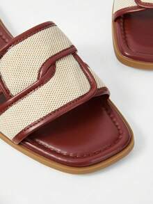 MOTF 女士时尚休闲舒适平底凉鞋 - 棕色 - 查看 3